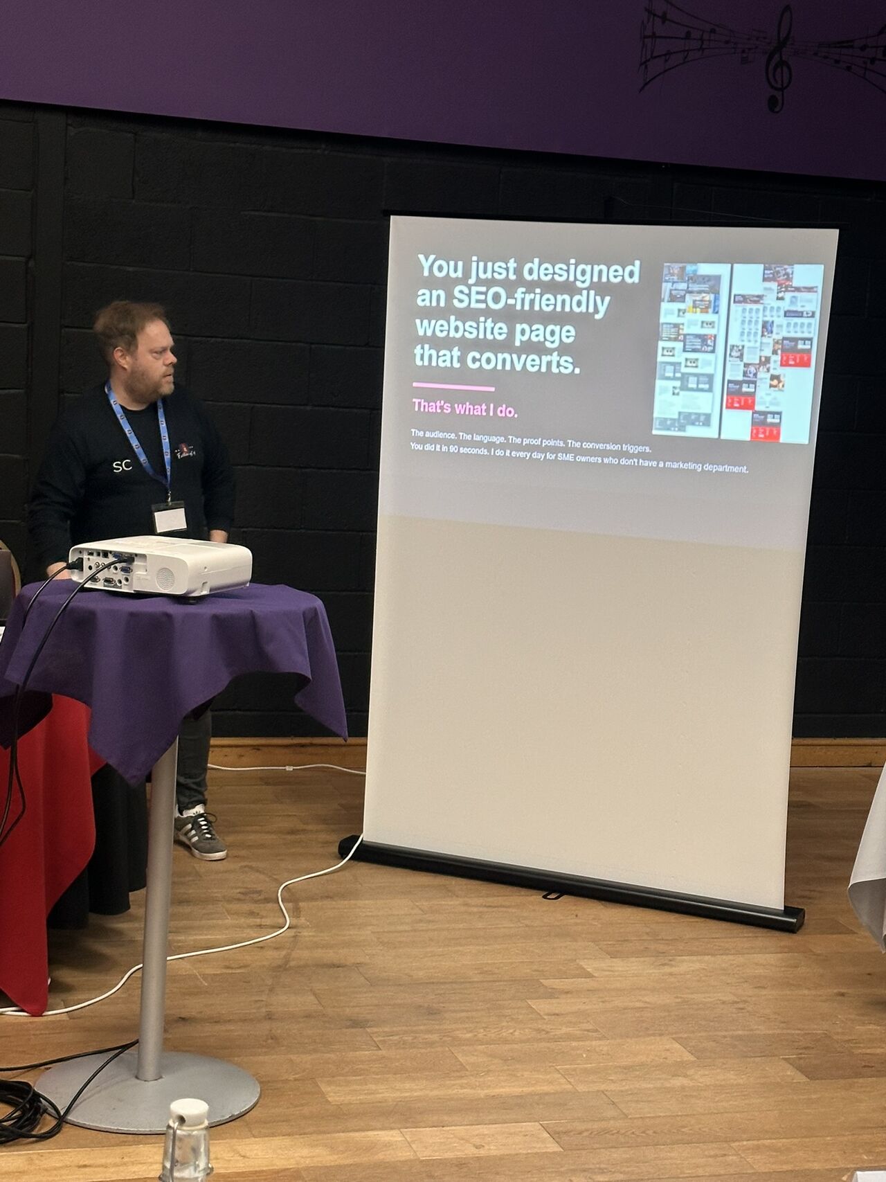 Spike running a brand workshop